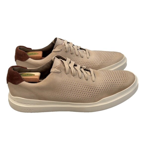 Men’s Cole Haan GrandPRO Rally Laser Cut Leather Sneakers Size 13 Irish Coffee - Picture 2 of 9